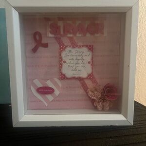 Pink Survivor Shadow Box Frame